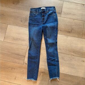 Madewell Blue 10” High Rise Skinny Jeans